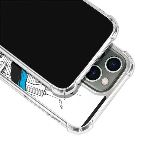 DC Comics Superman Flying Over City Pose iPhone 14 Pro Clear Case